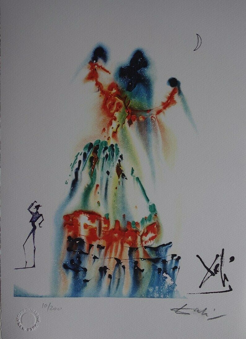 Fine Surrealist Limited Edition Print, Surreal Landscape, Salvador Dali, Signed & Numbered In Pencil