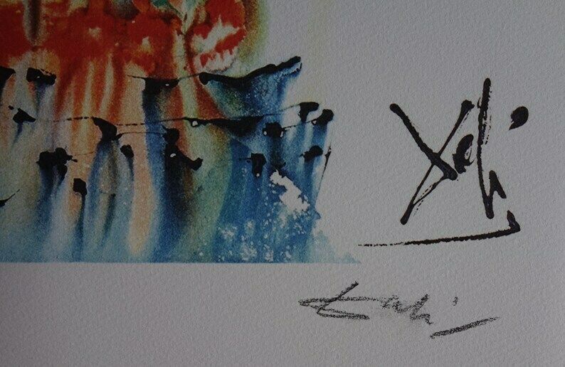 Fine Surrealist Limited Edition Print, Surreal Landscape, Salvador Dali, Signed & Numbered In Pencil photo Art
