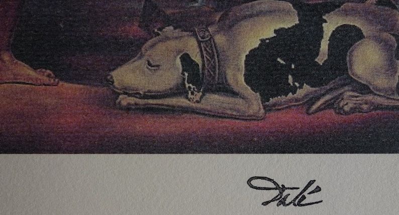 Fine Surrealist Edition Print, Salvador Dali, Signed & Stamped photo for sale