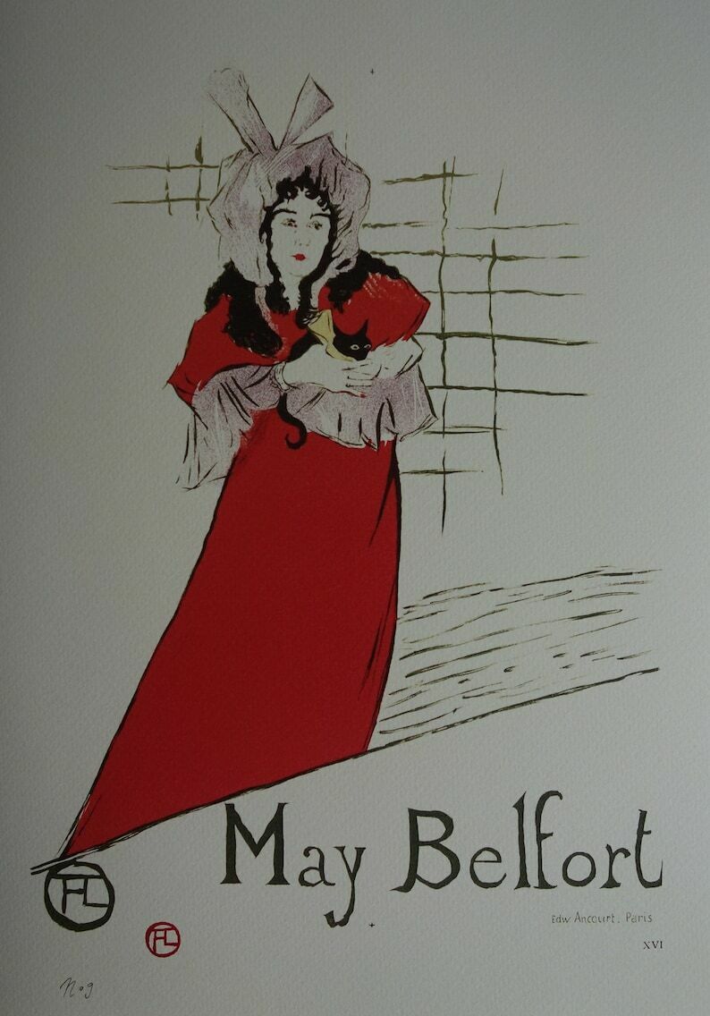 Fine Art Deco Post Impressionist Limited Edition Print, Henri De Toulouse Lautrec, Signed & Numbered