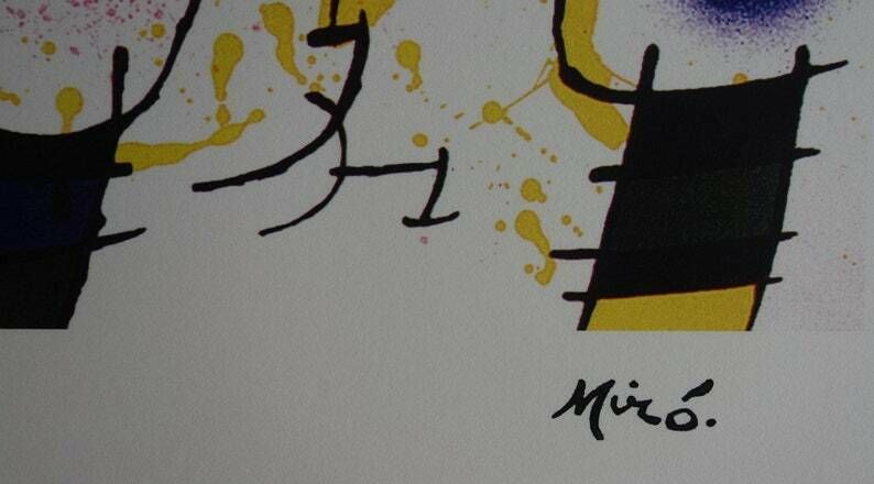 Fine Surrealist Limited Edition Print, Joan Miro, Signed & Numbered photo for sale