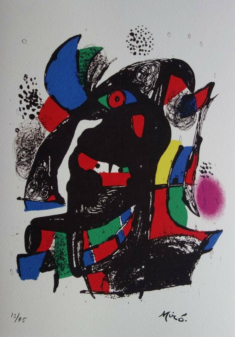Fine Surrealist Limited Edition Print, Joan Miro, Signed & Numbered