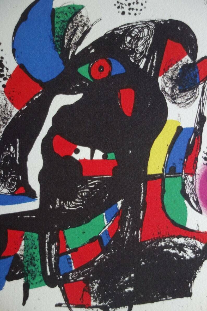 Fine Surrealist Limited Edition Print, Joan Miro, Signed & Numbered photo furniture