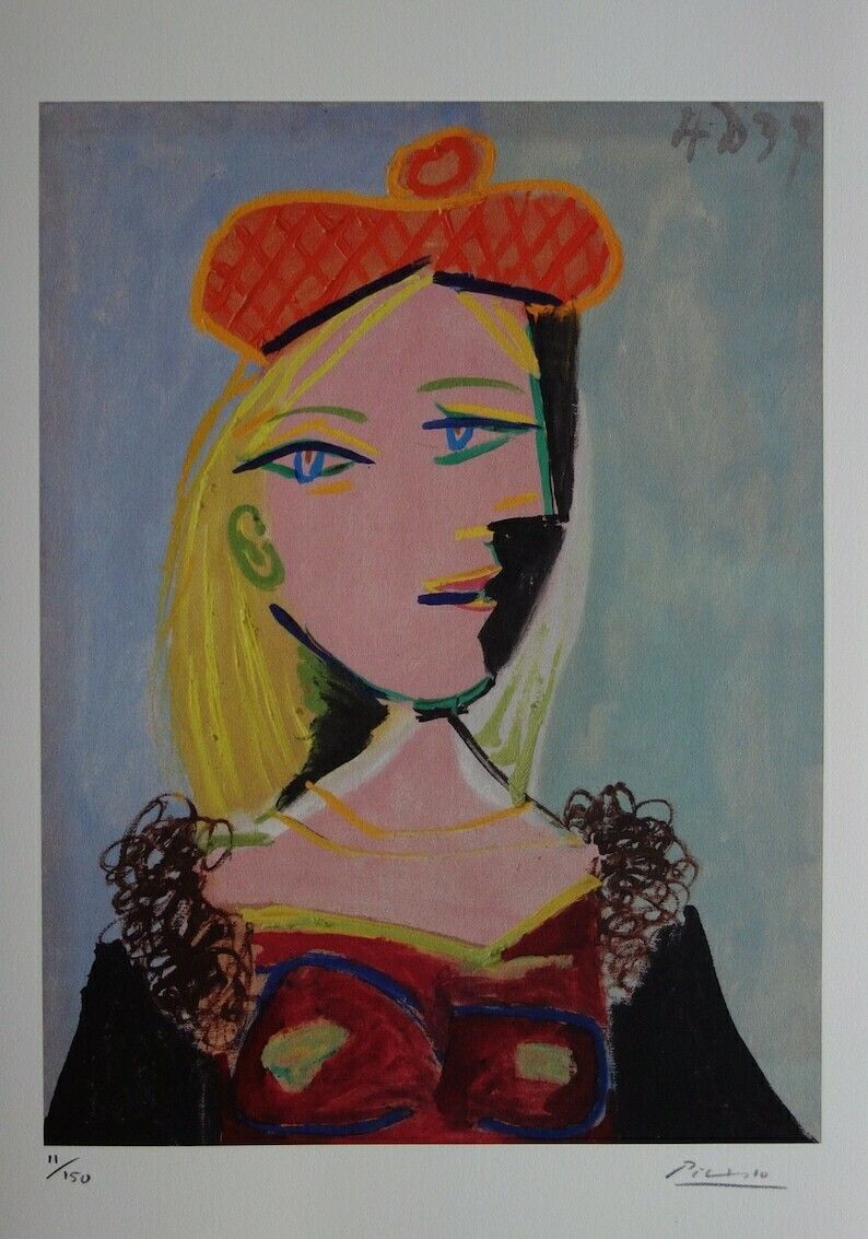 Fine Cubist Limited Edition Print   Portrait Of A Woman, Pablo Picasso, Signed & Hand Numbered