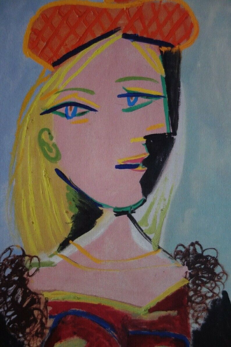 Fine Cubist Limited Edition Print   Portrait Of A Woman, Pablo Picasso, Signed & Hand Numbered photo furniture