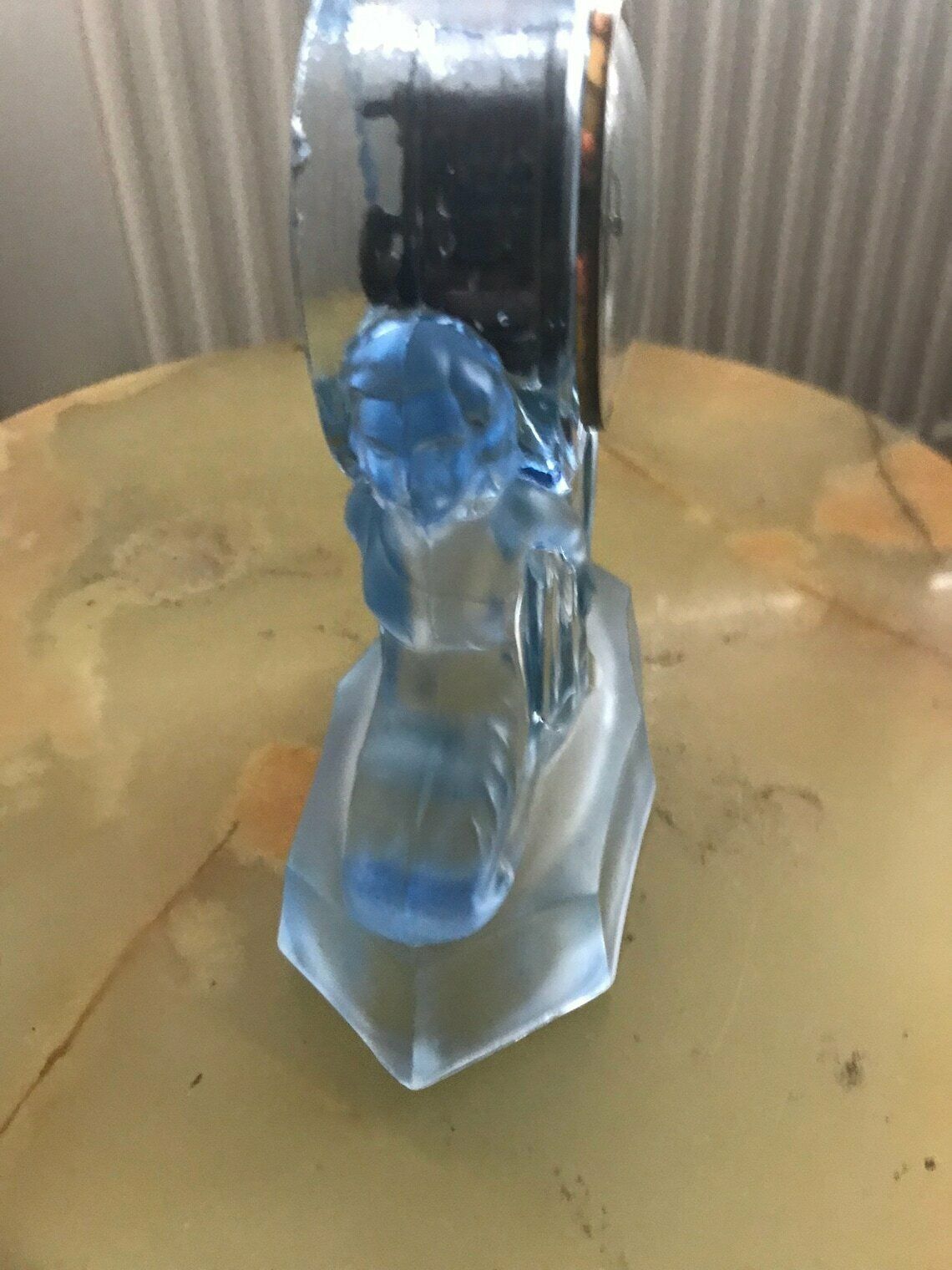 Beautiful Rare Antique Art Deco Figural Opalescent Glass Clock (Working) Walther & Sohne ‘Windsor’ photo for sale