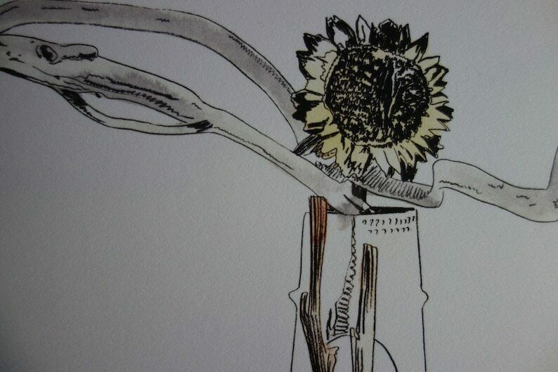 Fine Pop Art Limited Edition Print   Illustration   Sunflower, Andy Warhol, Signed & Numbered photo Art