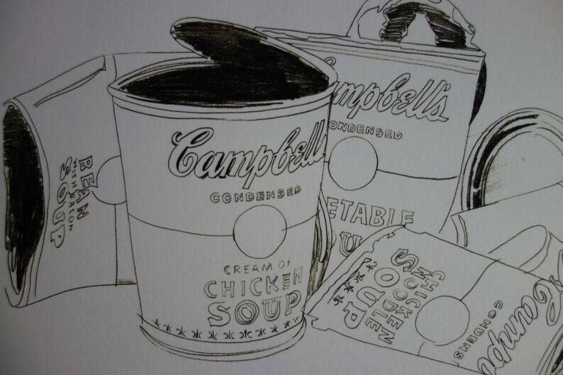 Fine Pop Art Limited Edition Print – Campbell’s Soup Can, Andy Warhol, Hand Signed & Numbered, With Estate Stamp photo furniture