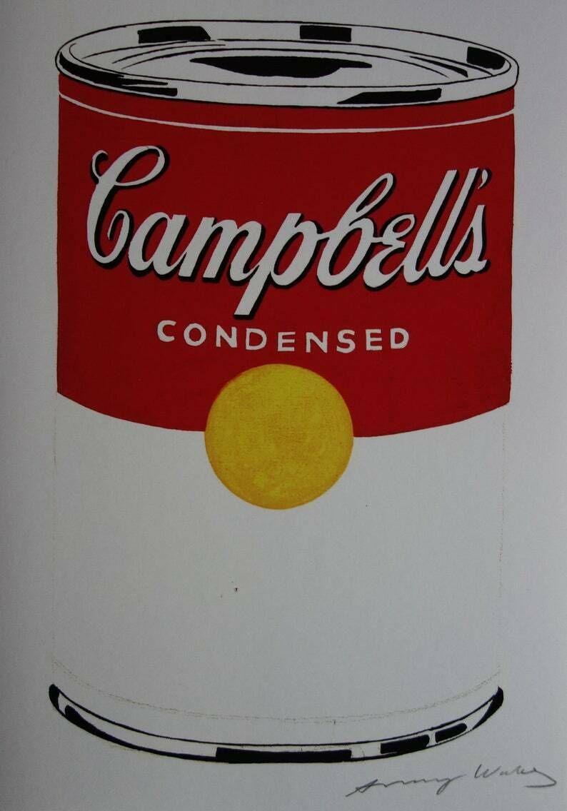 Fine Pop Art Limited Edition Print – Campbell’s Soup Can, Andy Warhol, Hand Signed Trial Proof, With Estate Stamp