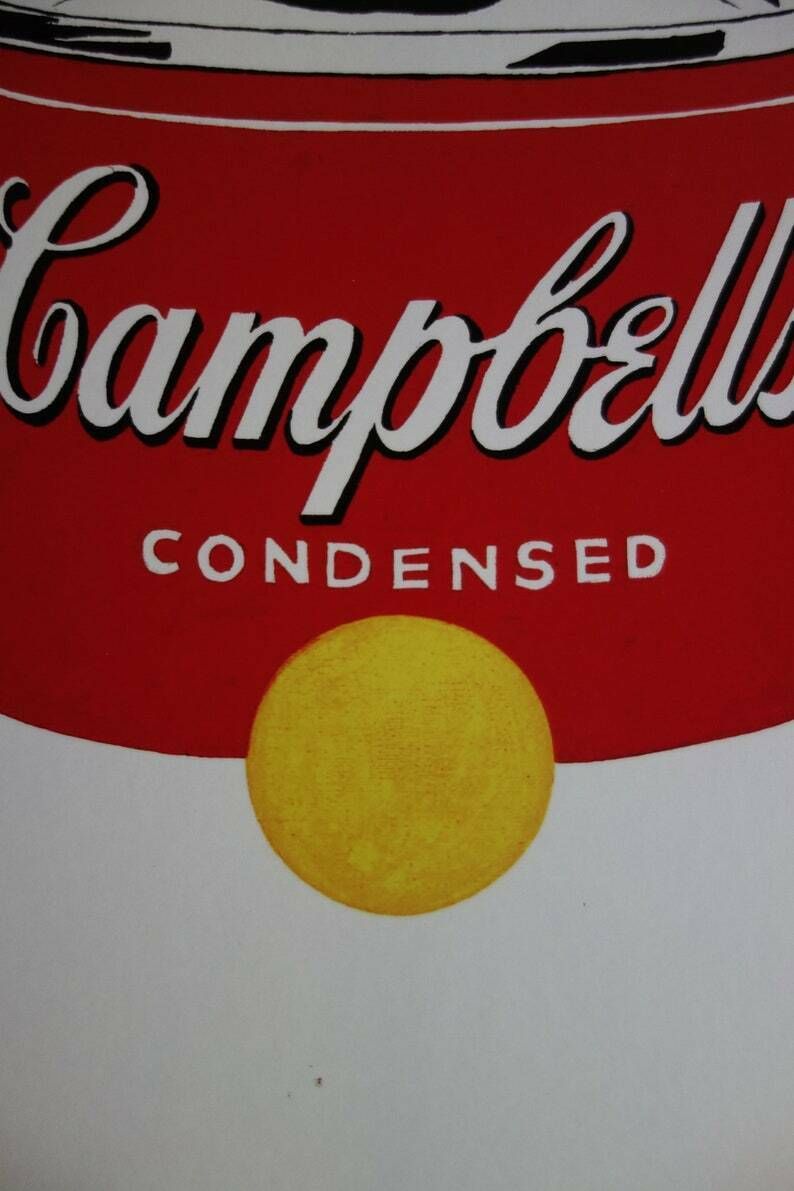 Fine Pop Art Limited Edition Print – Campbell’s Soup Can, Andy Warhol, Hand Signed Trial Proof, With Estate Stamp photo furniture