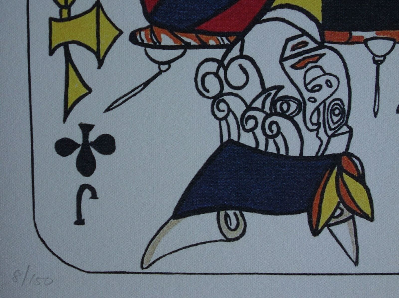 Fine Surrealist Limited Edition Print, Surreal Playing Cards   Jack   Clubs, Salvador Dali, Signed & Numbered In Pencil photo Art