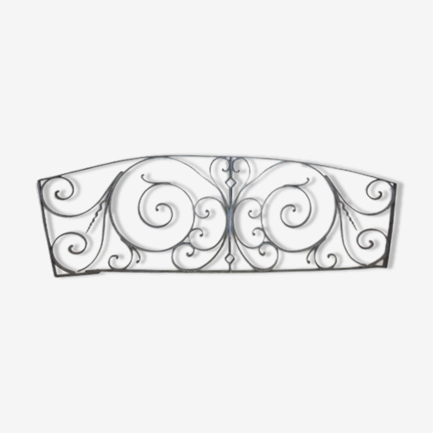 Old Cast Iron Pediment Door Grille
