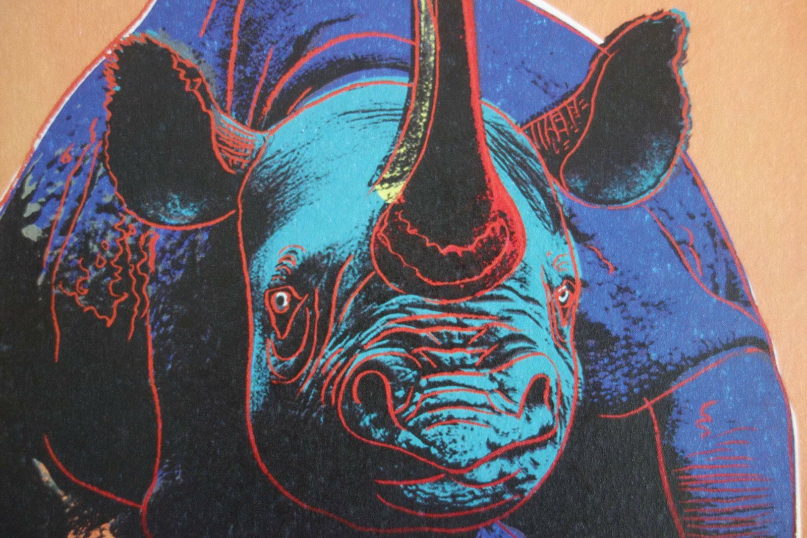 Fine Pop Art Limited Edition Print   Animal Series   Rhinoceros, Andy Warhol, Signed & Numbered photo furniture