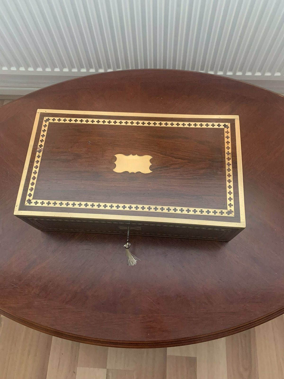 A Superb Large Antique Georgian Rosewood & Boulle Work Writing Slope/Desk C/W Working Lock And Secret Drawers photo furniture