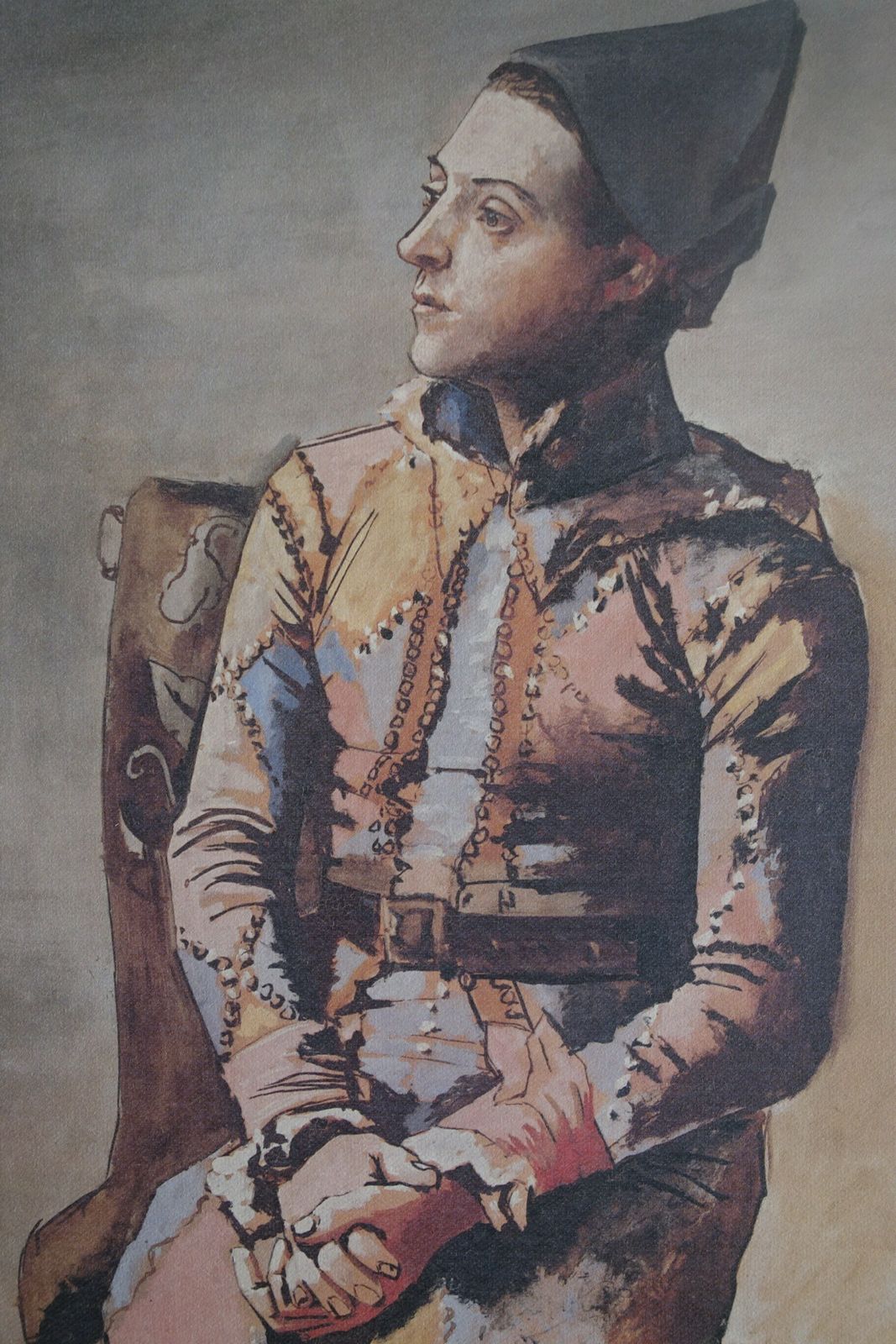 Fine Cubist Limited Edition Print   Blue Period Portrait Of A Harlequin, Pablo Picasso, Signed & Numbered photo buy