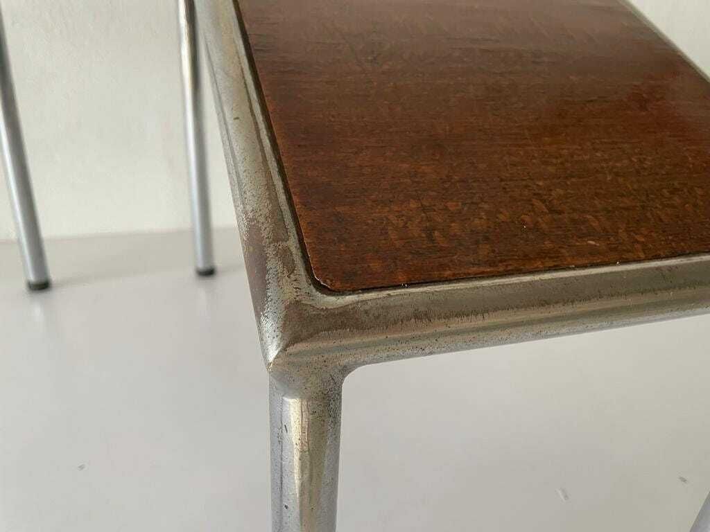 Italian Design Wooden And Thick Metal Body Pair Of Shoe Fitting Stools Or Tables For Creative Purposes, 1970s, Italy photo buy