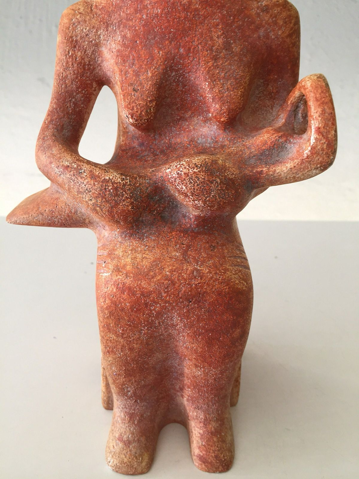 Woman Carrying A Child In A Cradle   Terra Cotta Sculpture   Early Bronze Age Antiques Style   Female Figurines   Cypriot Art photo 994.0