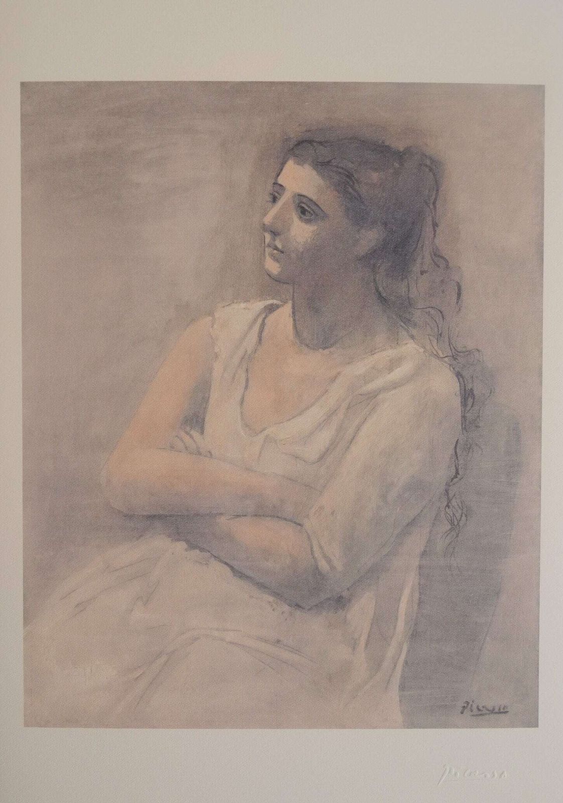 Fine Cubist Limited Edition Print   Rose Period Portrait Of A Woman, Pablo Picasso, Signed & Numbered