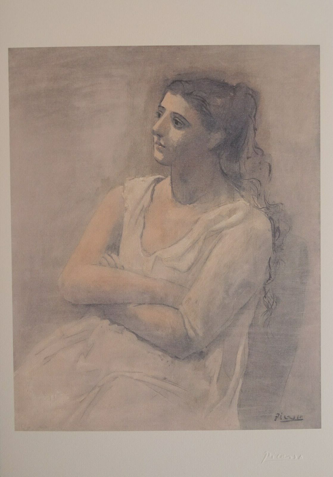 Fine Cubist Limited Edition Print   Rose Period Portrait Of A Woman, Pablo Picasso, Signed & Numbered photo 190.0
