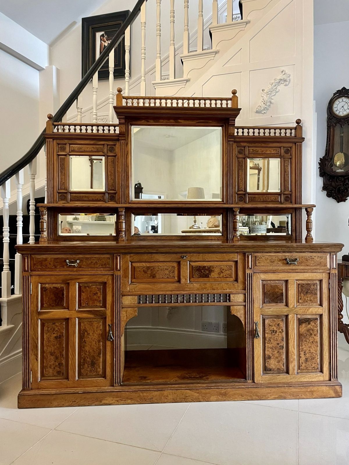 Outstanding Quality Antique 19th Century Pollard Oak Sideboard By James Schoolbred