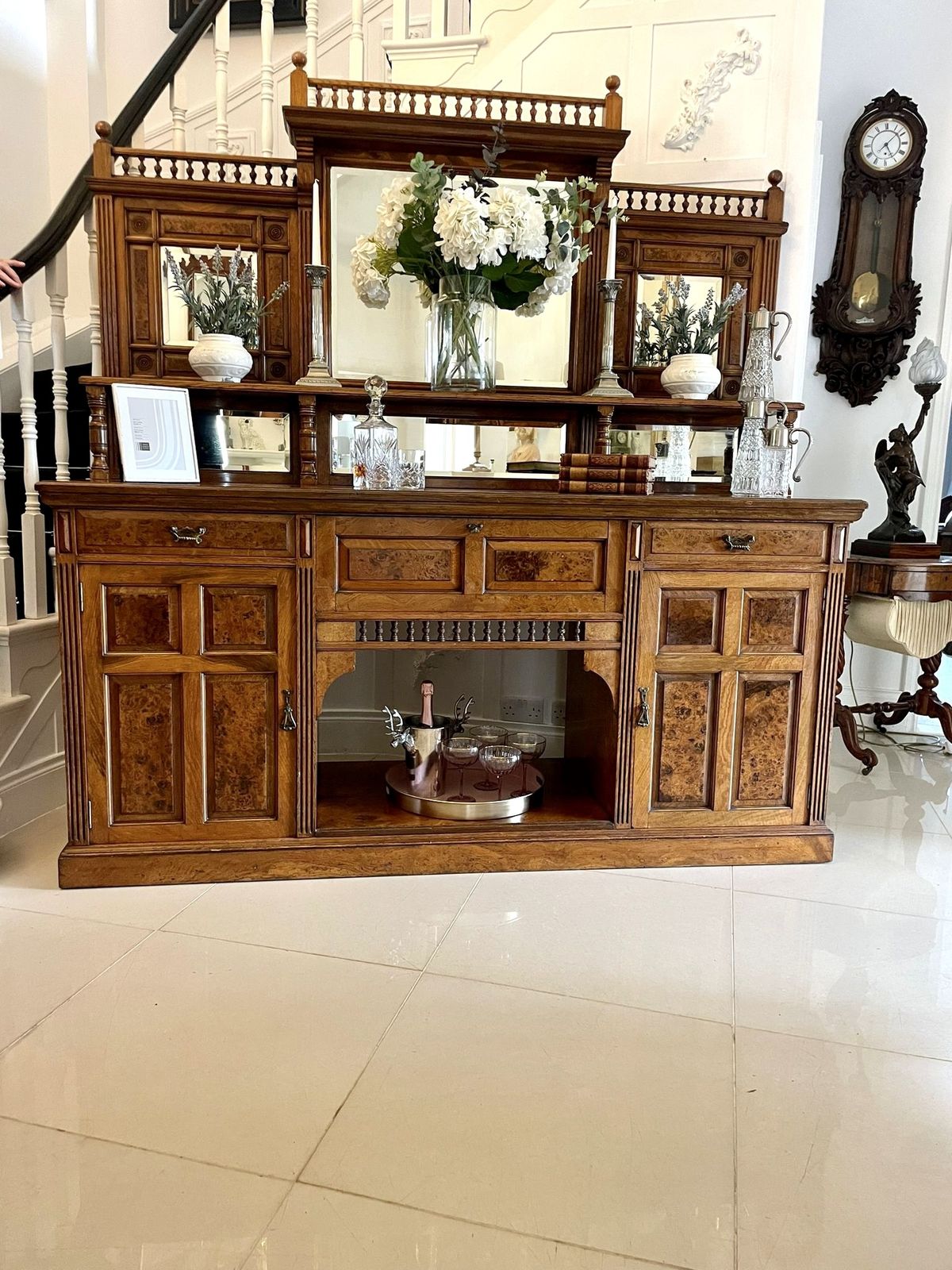 Furniture Outstanding Quality Antique 19th Century Pollard Oak Sideboard By James Schoolbred photo
