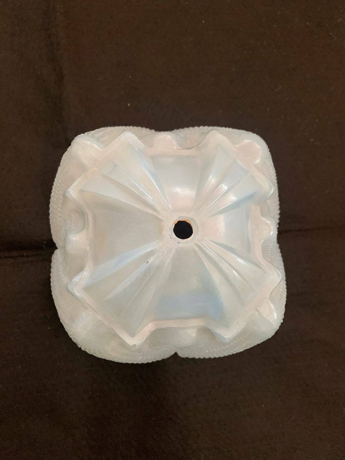 Exceptional Antique Art Deco Opalescent Glass Clam/Scallop Shell Lamp/Light Shade photo 750.0