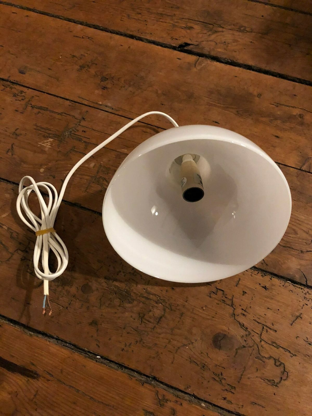 Danish Opal Glass Postmodern White Ceiling Lamp   Design By Anja Kjær For Royal Copenhagen And Holmegaard In 1993 photo buy