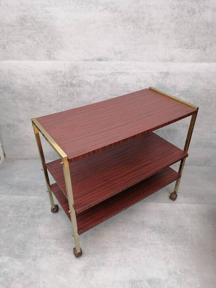 Bauhaus Mid Century Service Cart Table & Trolly 1970s