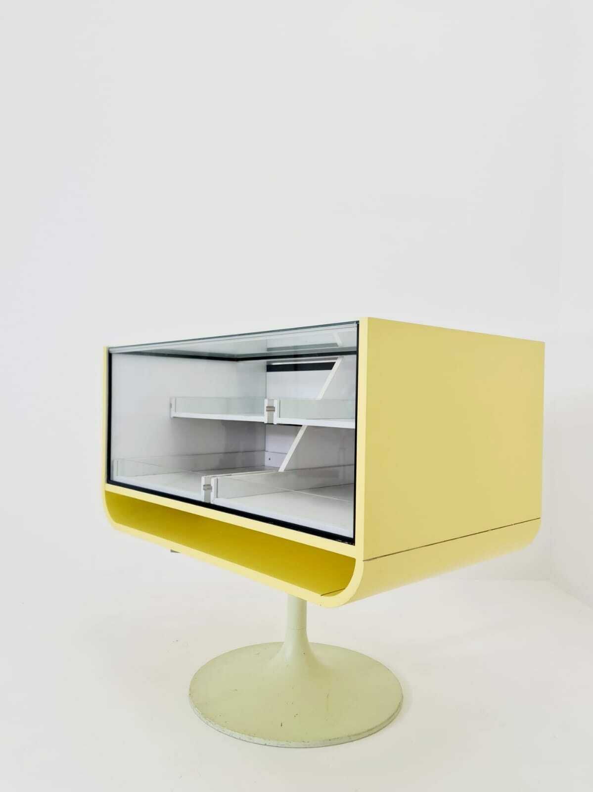 Space Age Mid Century Tulip Show Case Drawers With Glass Front 1970s photo for sale
