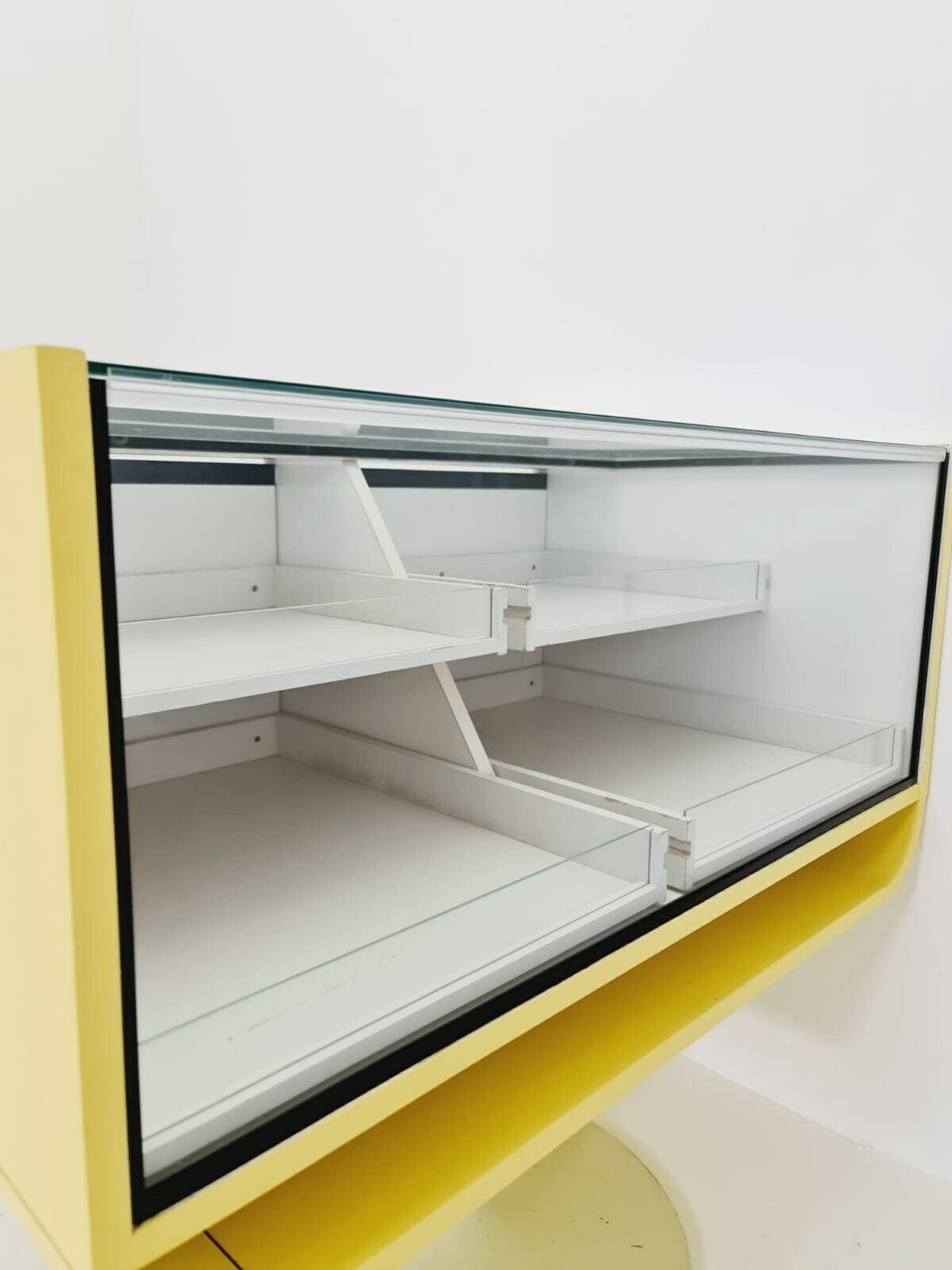 Space Age Mid Century Tulip Show Case Drawers With Glass Front 1970s photo vinterior