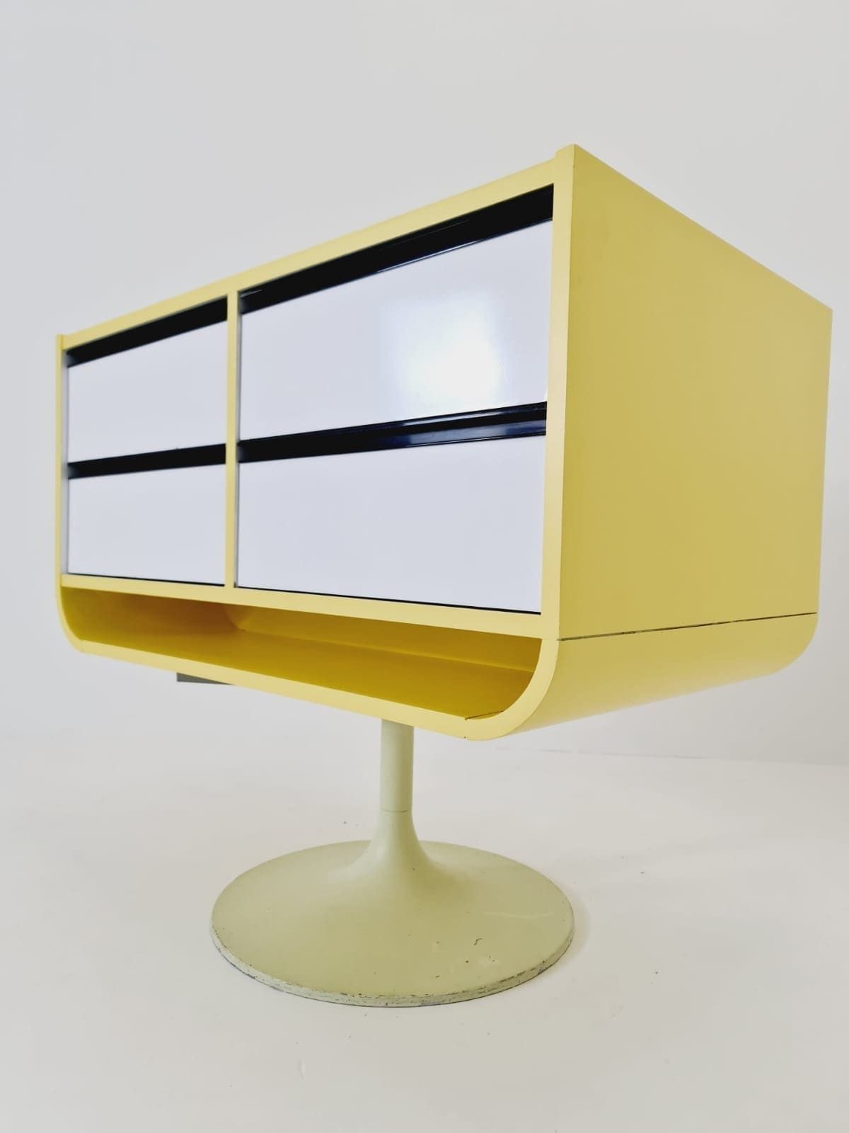 Space Age Mid Century Tulip Show Case Drawers With Glass Front 1970s photo buy