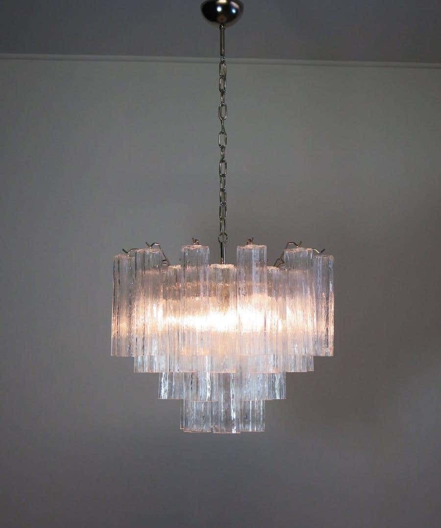 photo vinterior Tronchi Chandelier In The Style Toni Zuccheri For Venini, Murano, 1990
