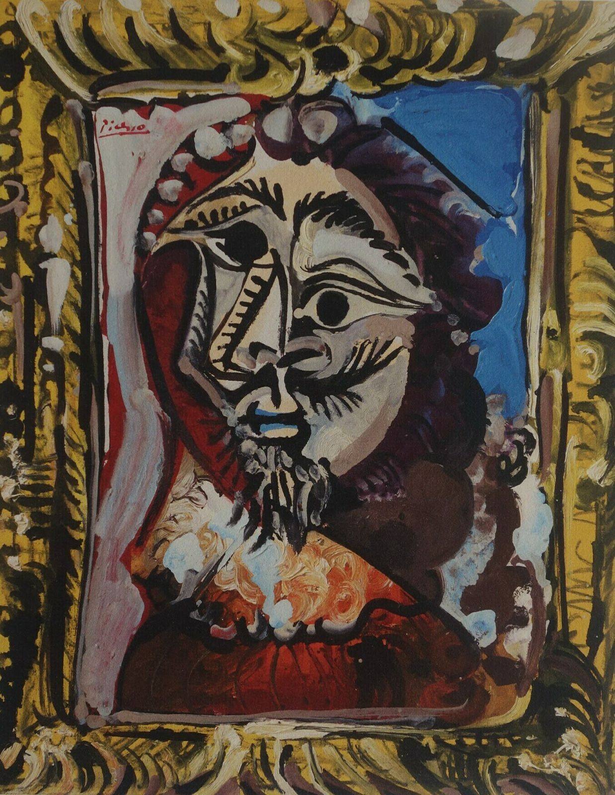 Fine Cubist Limited Edition Print   Portrait Of A Musketeer, Pablo Picasso, Hand Signed & Numbered photo furniture