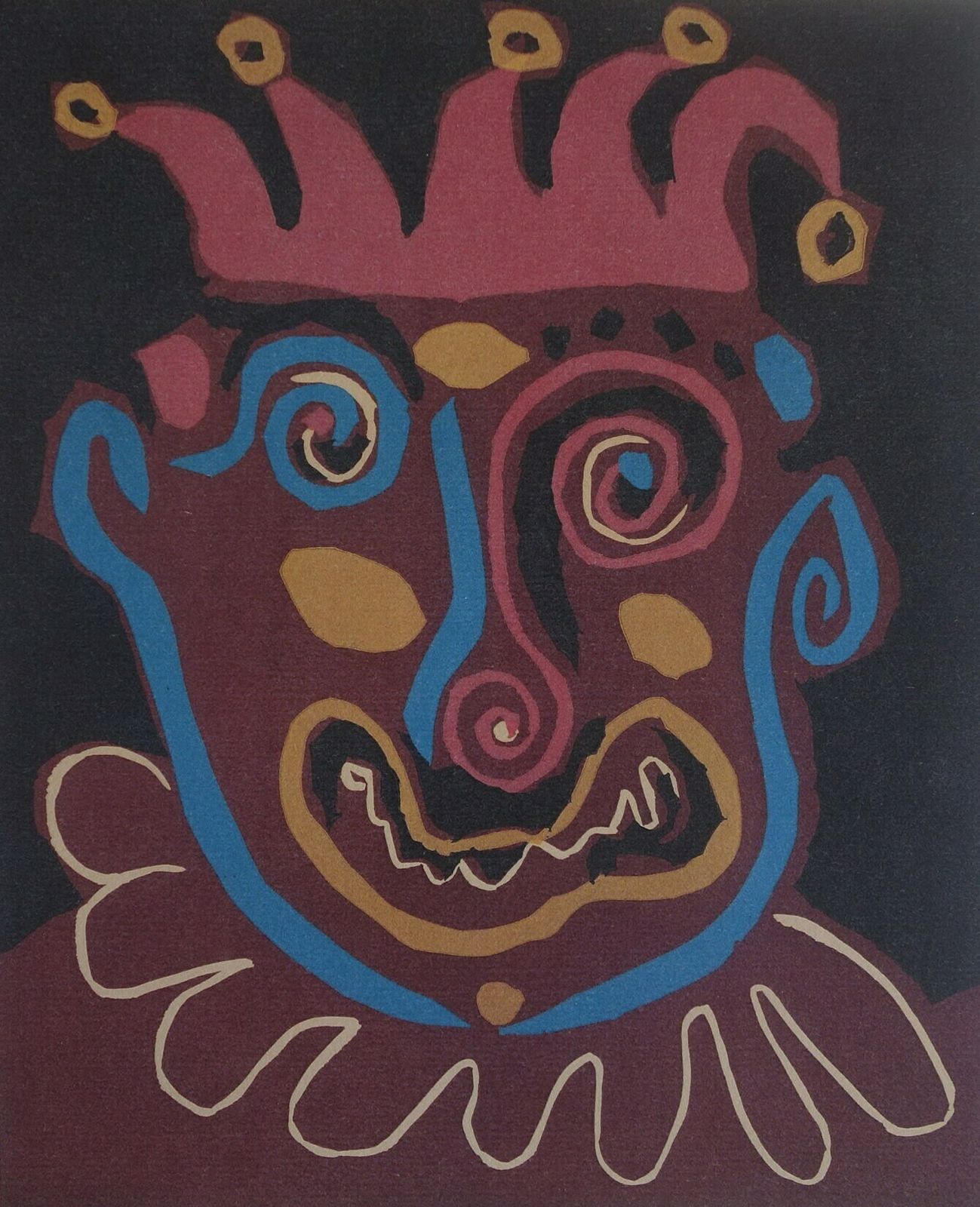 Fine Cubist Limited Edition Print   Portrait Of A Joker, Pablo Picasso, Signed & Stamped photo furniture