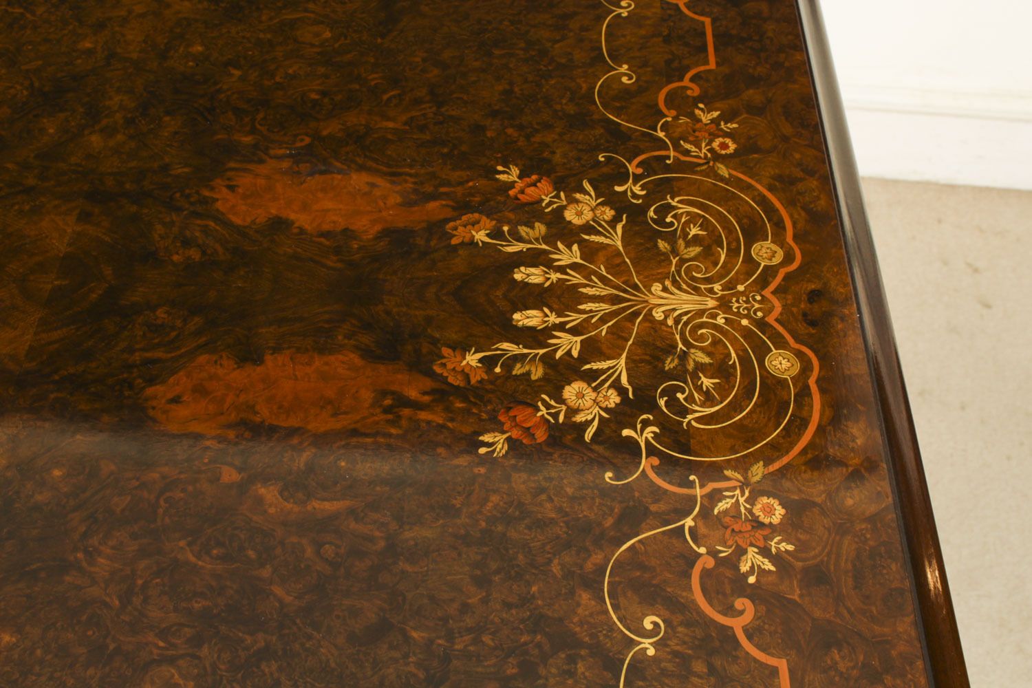 8500.0 Bespoke Handmade Burr Walnut & Marquetry Dining Table Set photo