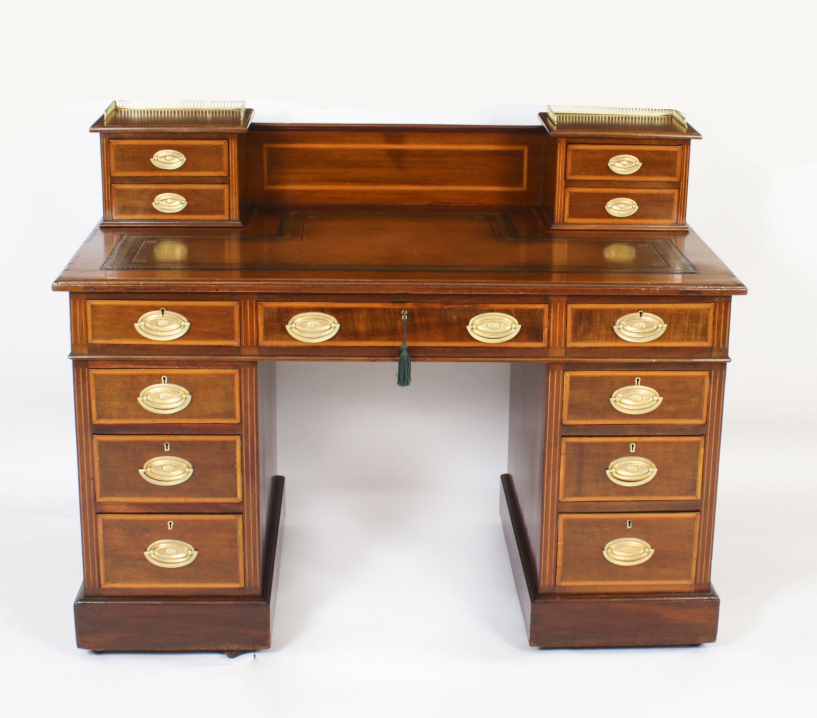 Victorian Inlaid Mahogany Desk  19th C photo furniture