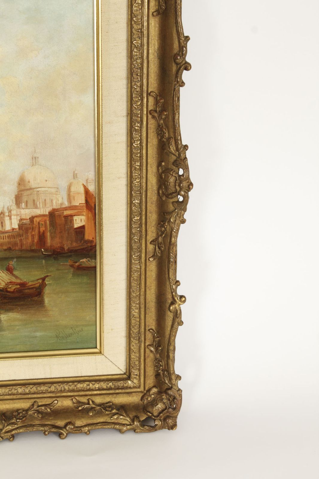 Antique Oil Painting Grand Canal Venice Alfred Pollentine 19th Century photo vintage