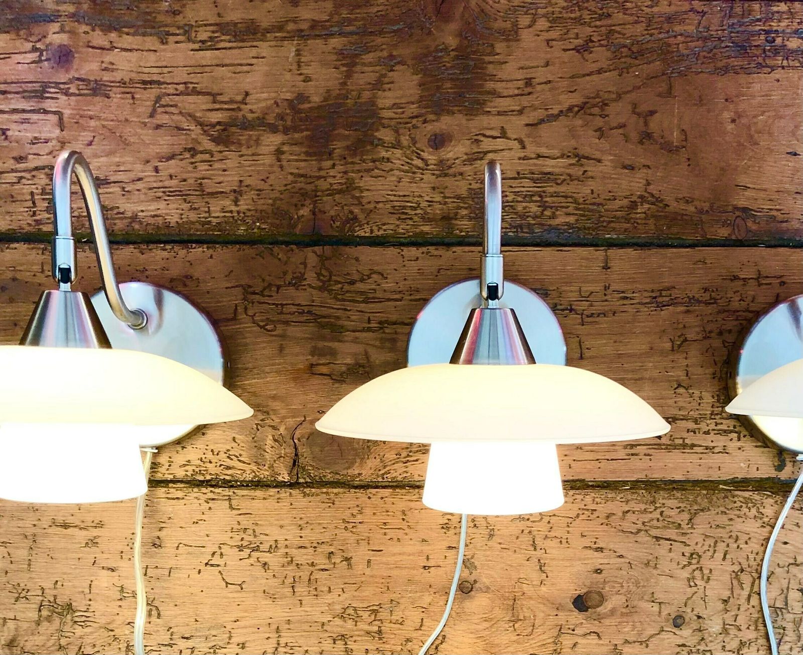 Set Of Three Glass Multilayer Postmodern Danish Wall Lamps From The 1990s   Design By Nordlux photo Lighting