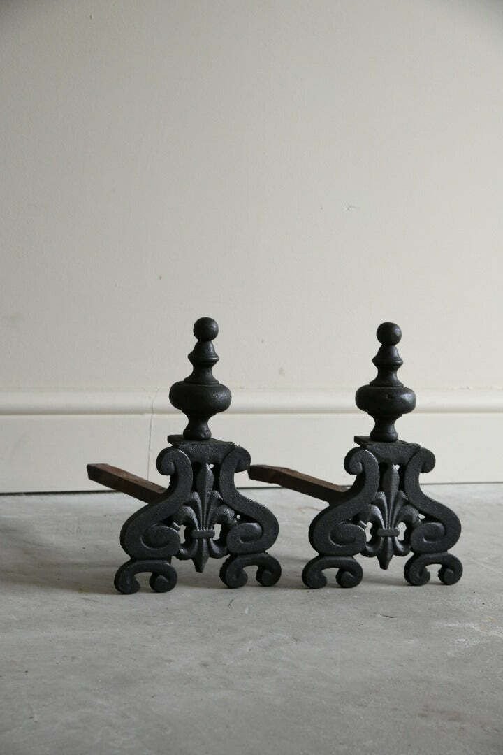 Pair French Style Andirons photo vinterior
