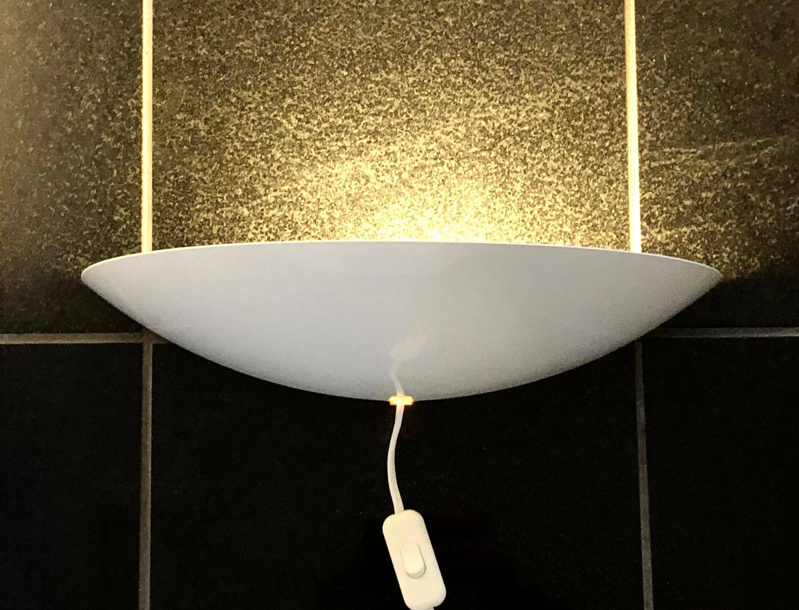 Vintage Ikea Minimalist Up Light Halfmoon Wall Lamp In White From The 1980s   Design From Sweden photo for sale