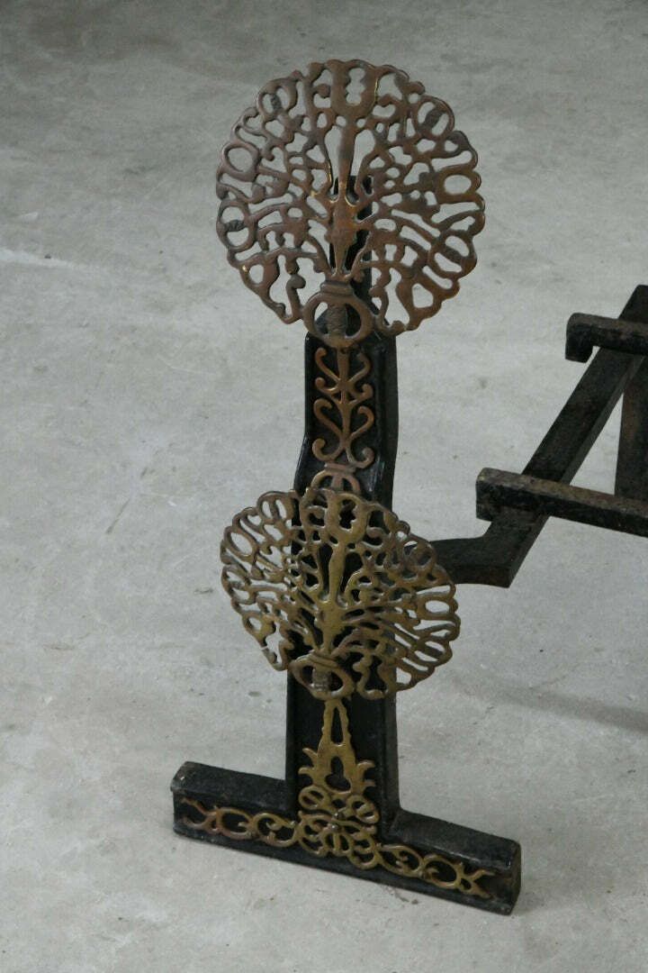 Ernest Gimson Style Arts And Crafts Fire Dogs & Basket photo Home Fixtures