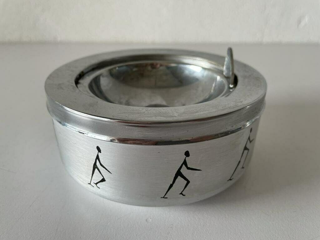 Mid Century Modern Set Of 2 Ashtray And Cigarette Dispenser By Radaelli, 1960s, Italy photo for sale