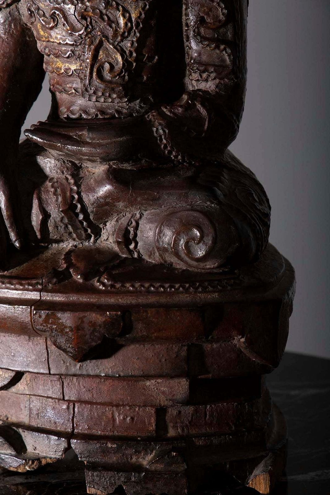 Large Wooden Buddha Sculpture Probably Laos, 19th 20th Century photo Home Decor