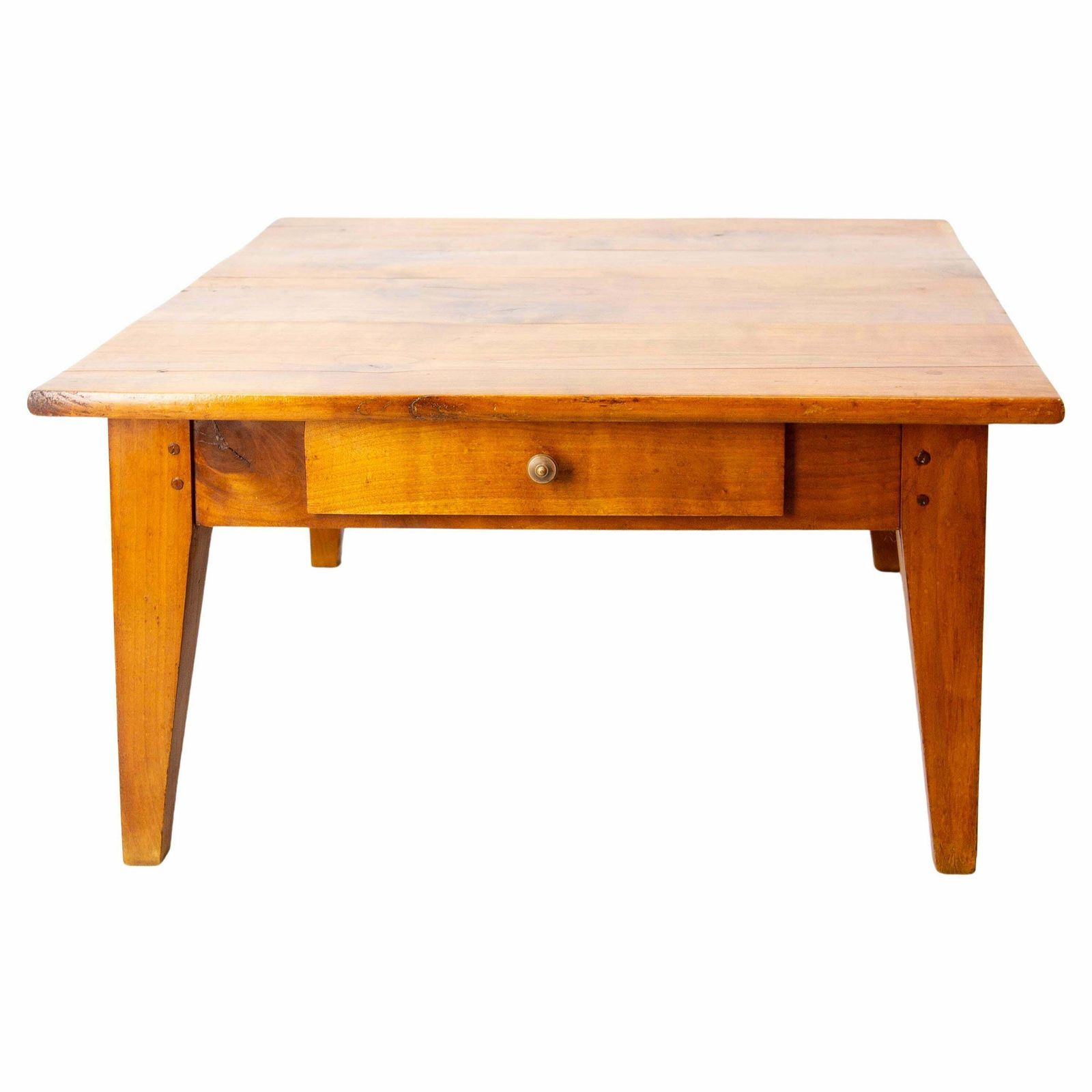 French Country Style Coffee Table With Two Drawers, Circa 1960