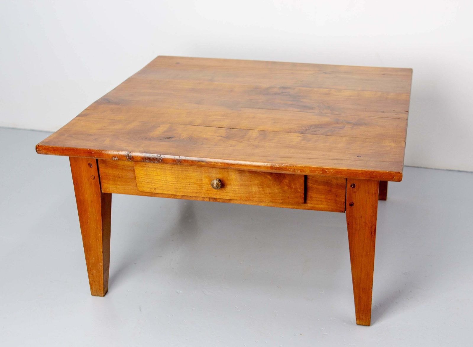French Country Style Coffee Table With Two Drawers, Circa 1960 photo buy