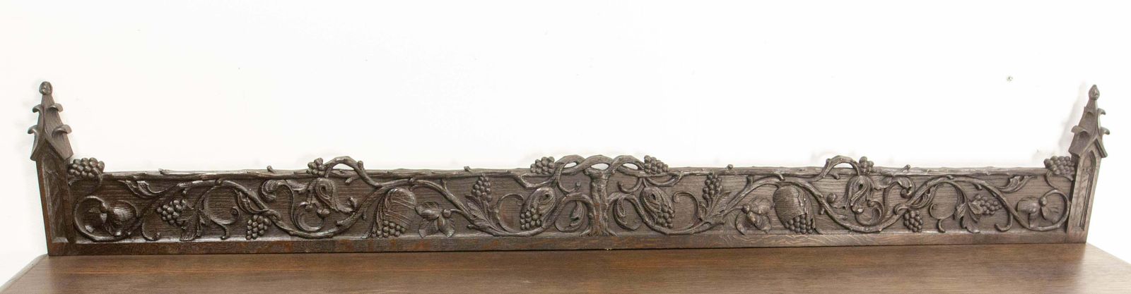French Oak & Wrought Iron Buffet Neogothic St Tree Of Life Theme Early 20th C photo vintage