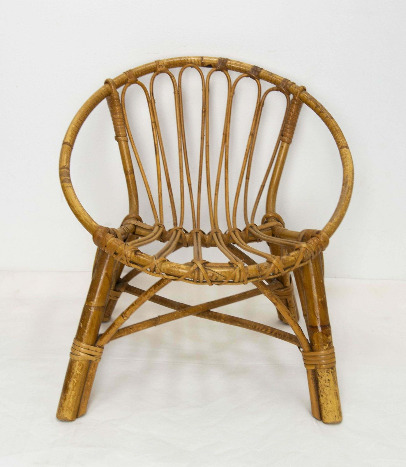 Wicker Chair For Child French, Circa 1960 photo furniture