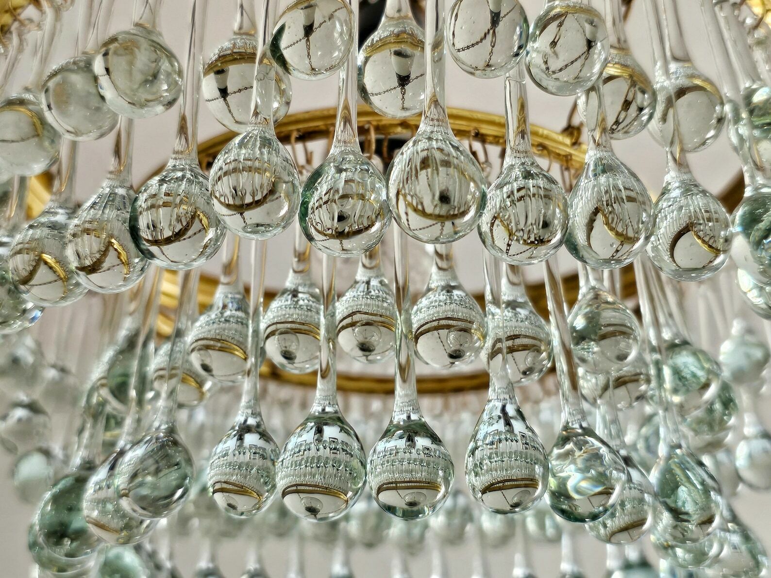 Small Hollywood Regency Chandelier With Mini Teardrop Crystals // Made In Austria In 1940s photo Lighting