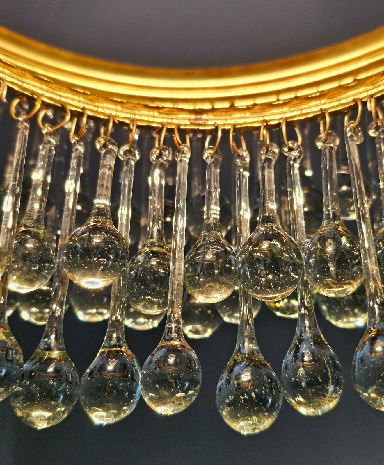 Small Hollywood Regency Chandelier With Mini Teardrop Crystals // Made In Austria In 1940s photo vintage