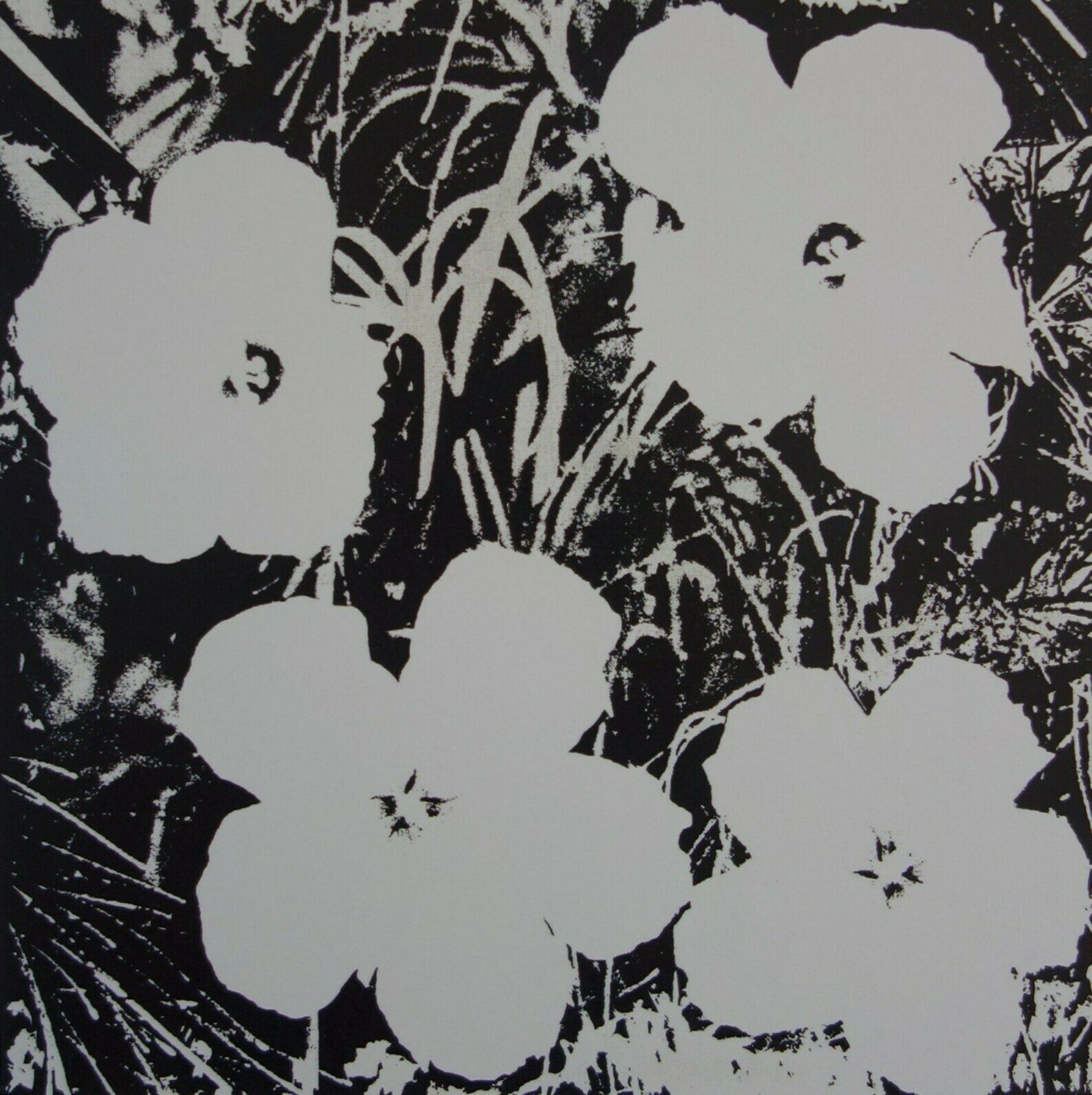 Fine Pop Art Limited Edition Print – Flowers, Andy Warhol, Stamp Signed & Numbered photo furniture